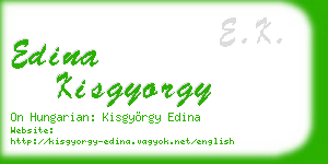 edina kisgyorgy business card